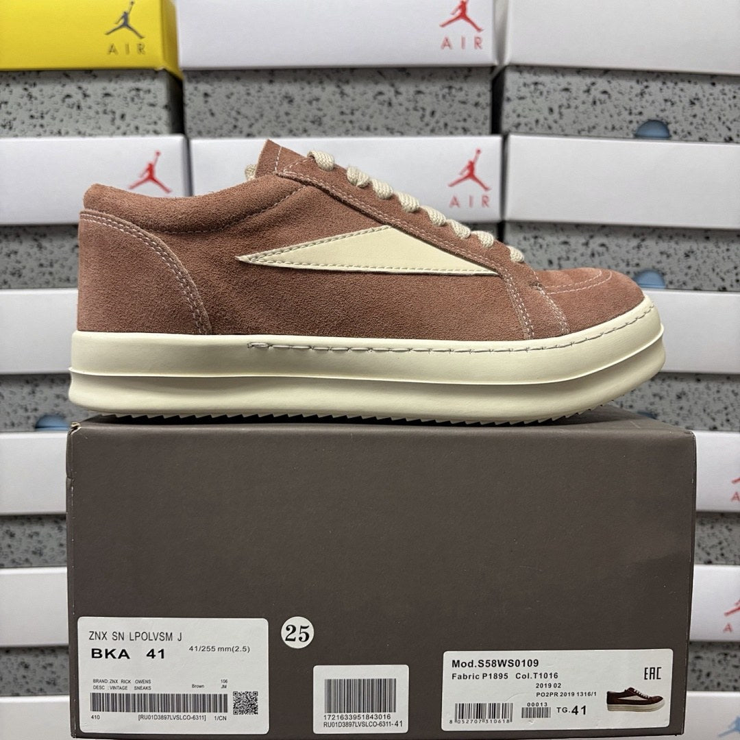 Rick Owens Vintage Low Terracotta Suede