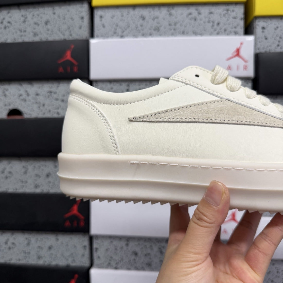Rick Owens Vintage Low White Leather