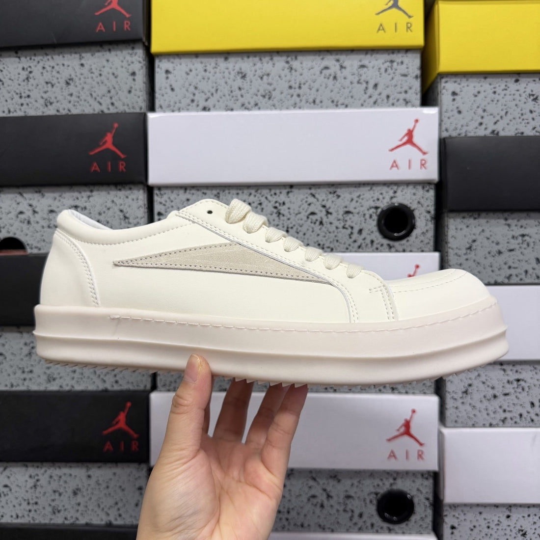 Rick Owens Vintage Low White Leather